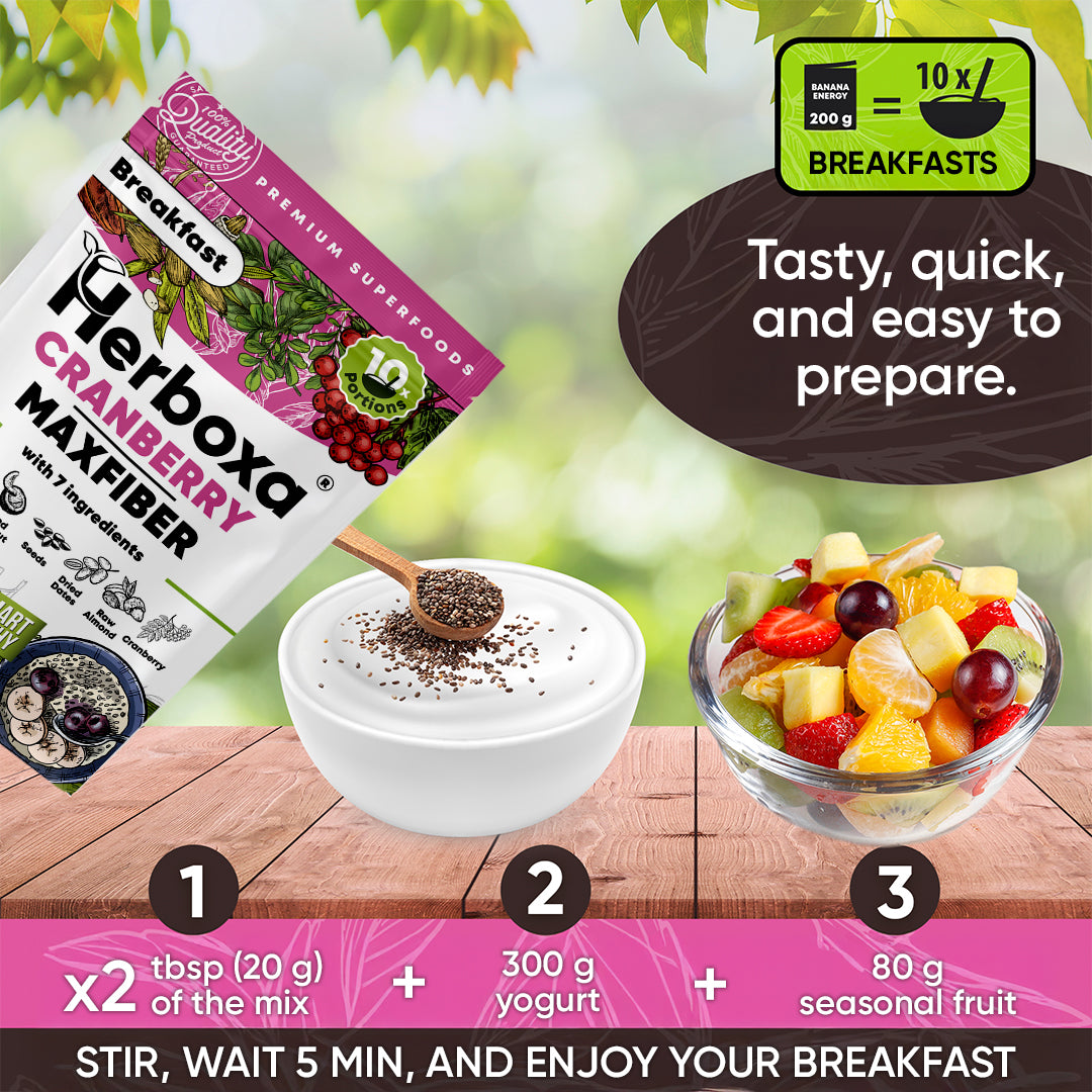 Cranberry Maxfiber – Den fiberrige og sunde »fastfood«-morgenmad