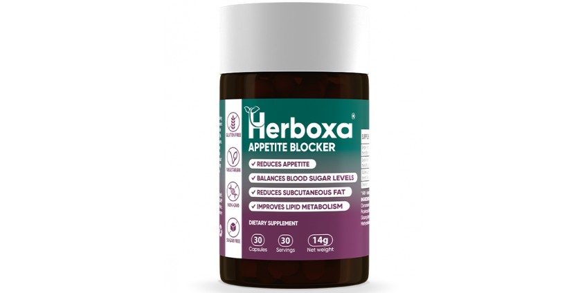 Herboxa® APPETITE BLOCKER | Med 4 aktive ingredienser til at sænke blodsukkerstigning og trang til mad